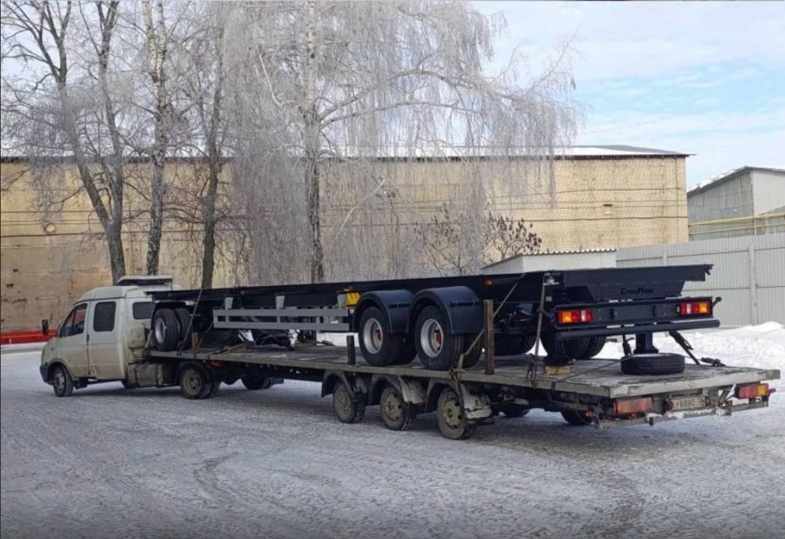 Новое достижение: перевезли 13-метровый полуприцеп